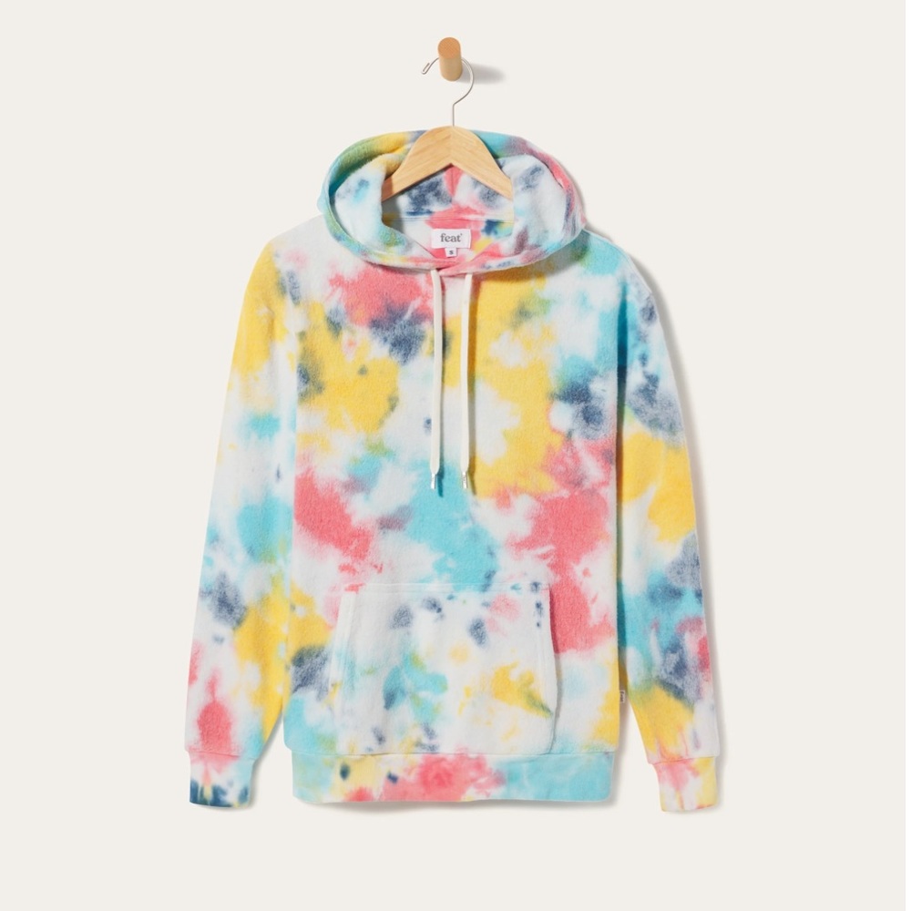 Feat Blanketblend Tie Dye Hoodie in PastelPebble